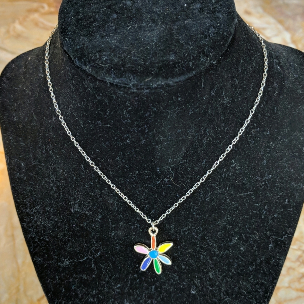 Girls flower necklace jewelry